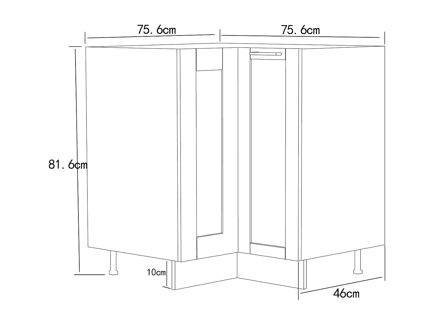 Eckschrank Küchenschrank Unterschrank Küche Colura