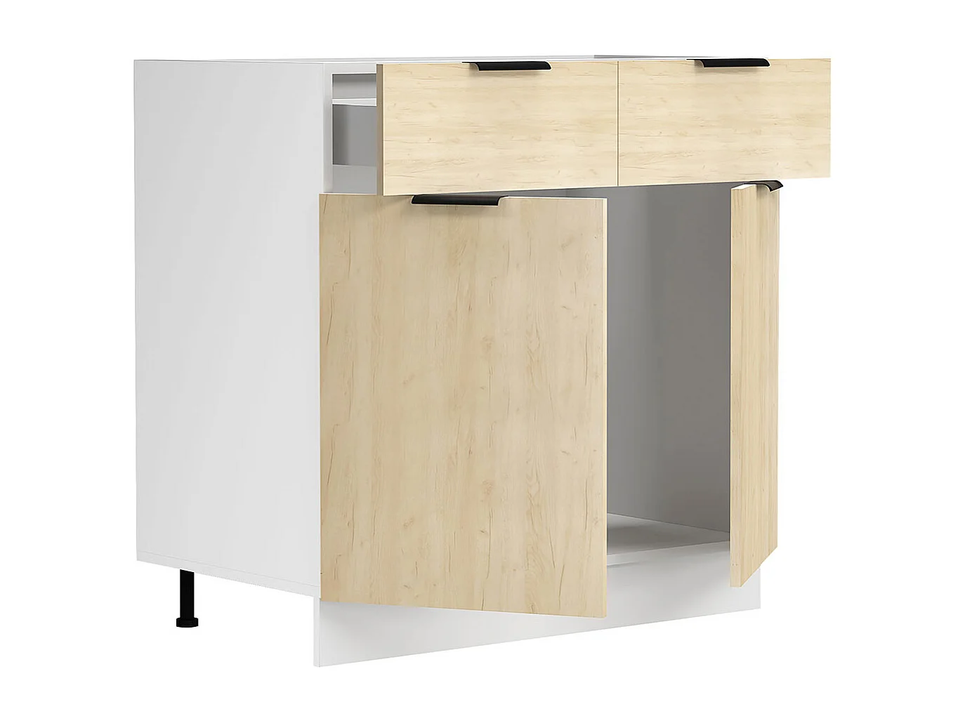 Mobiliário de cozinha Fasola Branco/carvalho de mel A. 82 x L. 80 x P. 46 cm