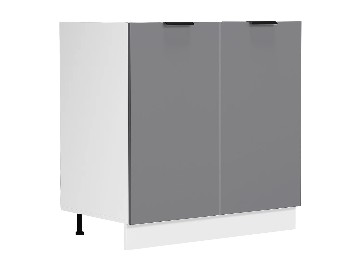 Kitchen furniture cabinet Fasola White / Anthracite H. 82 x W. 80 x D. 46 cm