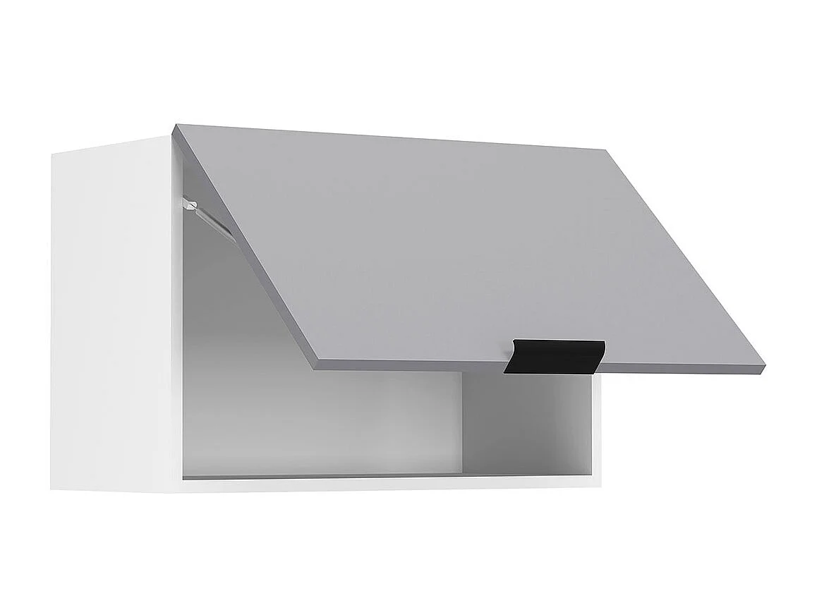 Kitchen furniture hanging cabinet Fasola White / Anthracite H. 40 x W. 60 x D. 31 cm