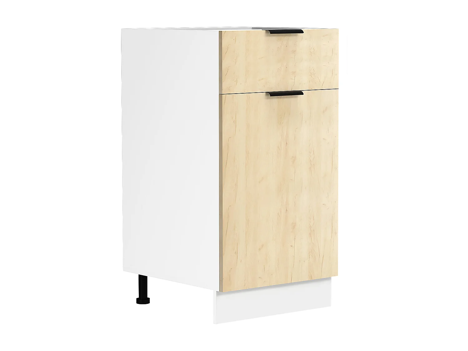 Kitchen furniture cabinet Fasola White / Honey oak H. 82 x W. 40 x D. 46 cm