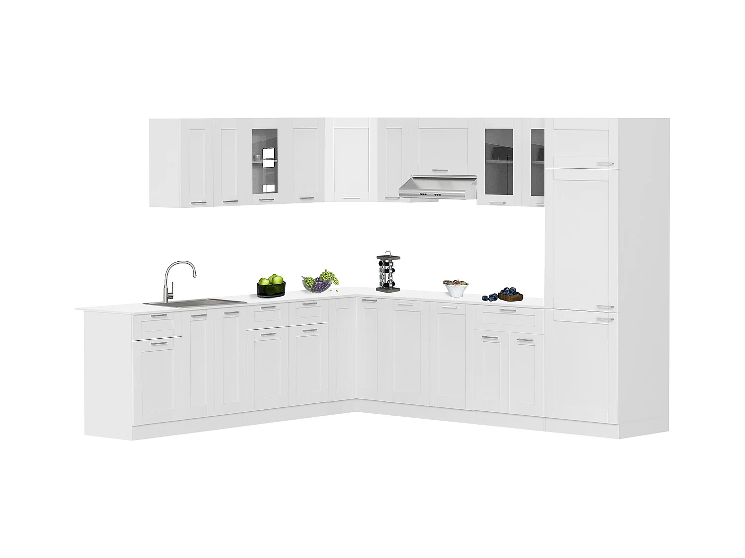 Mobiliário de cozinha pendurado Colura Branco A. 60 x L. 60 x P. 31 cm