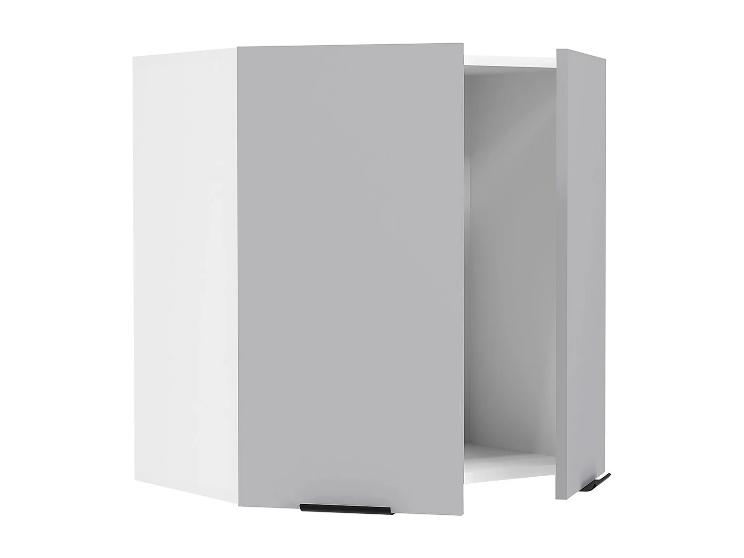 Kitchen furniture hanging cabinet Fasola White / Anthracite H. 60 x W. 60 x D. 31 cm