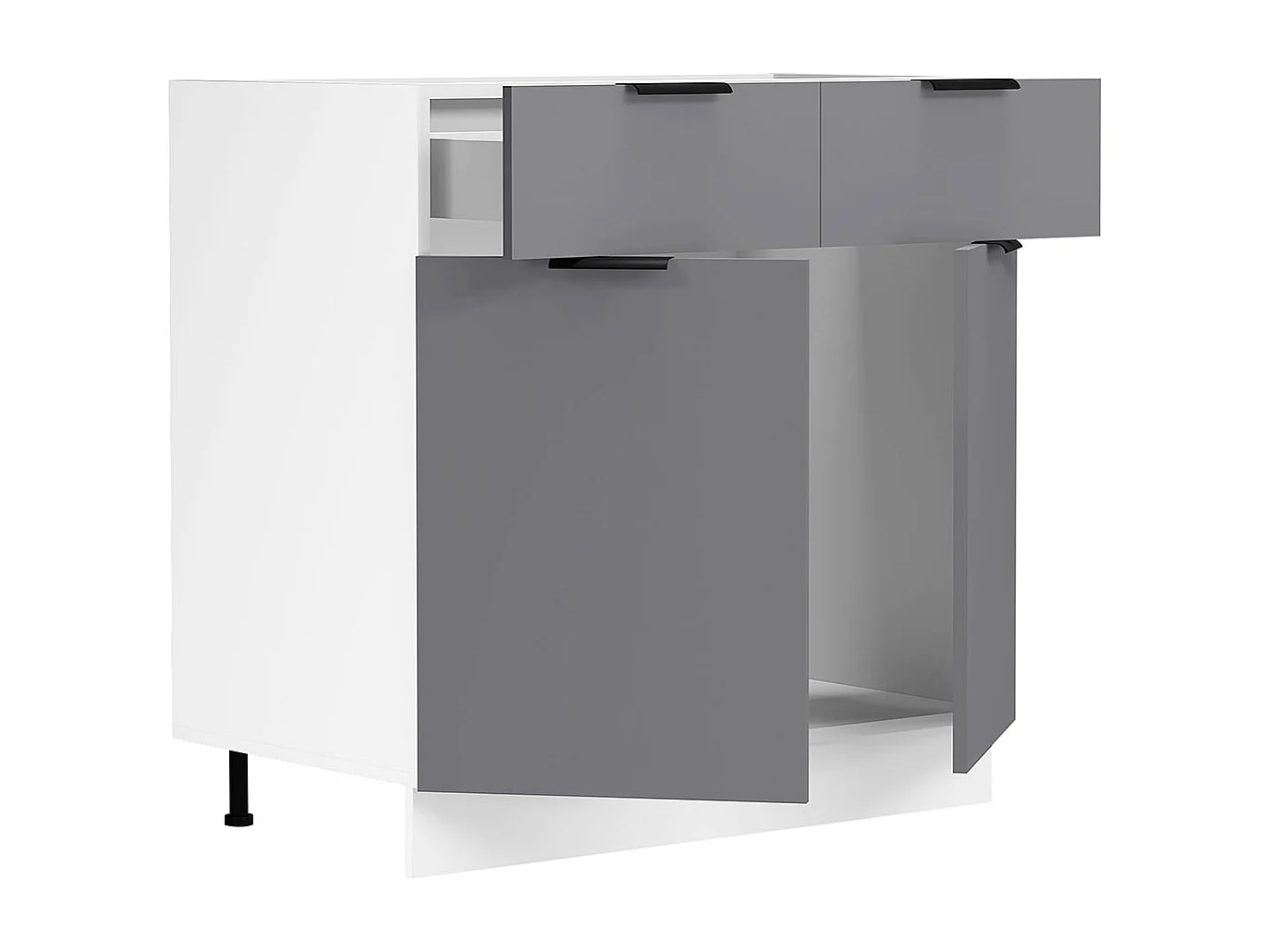 Mobiliário de cozinha Fasola Branco/antracite A. 82 x L. 80 x P. 46 cm