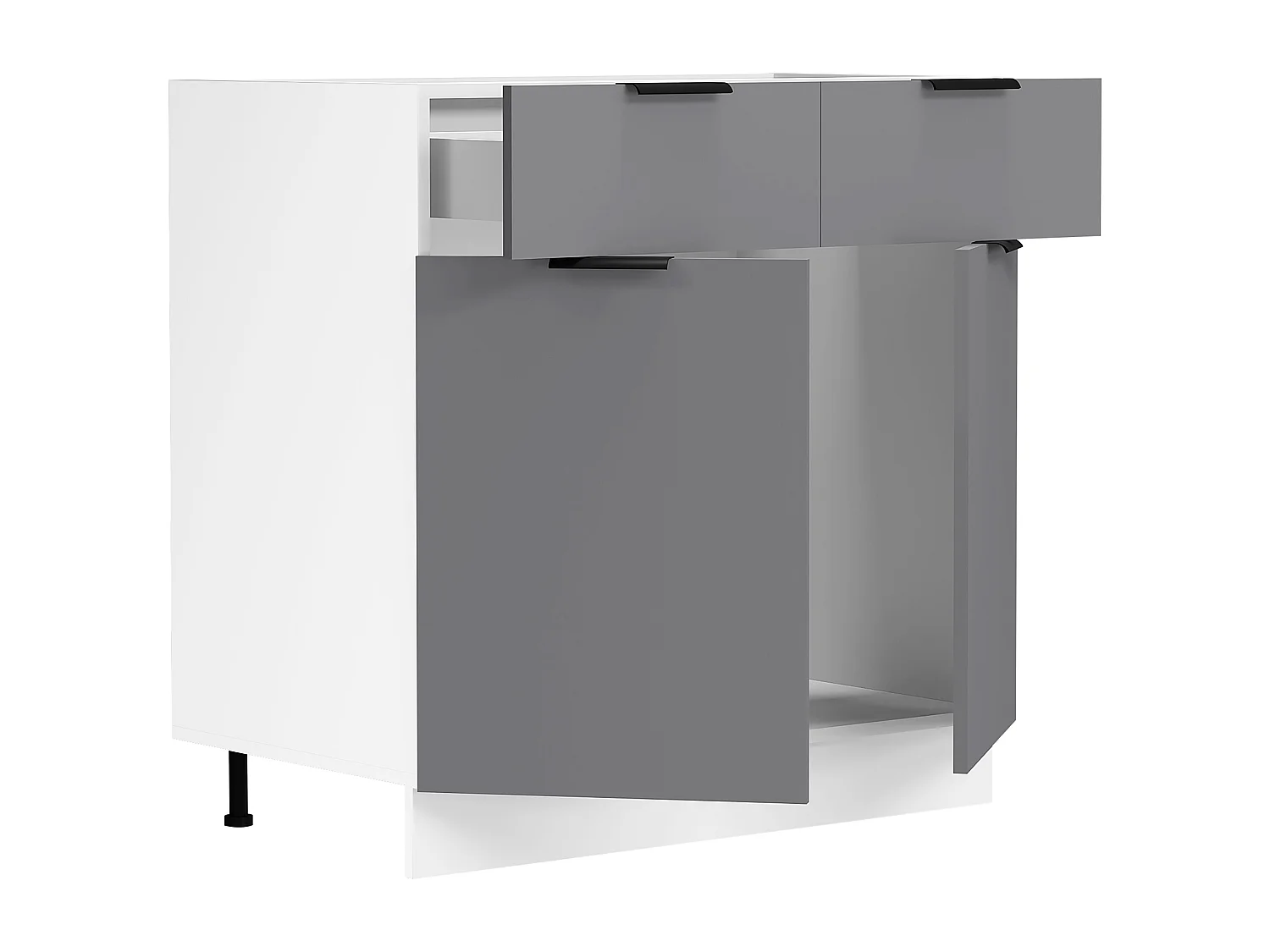 Mobiliário de cozinha Fasola Branco/antracite A. 82 x L. 80 x P. 46 cm