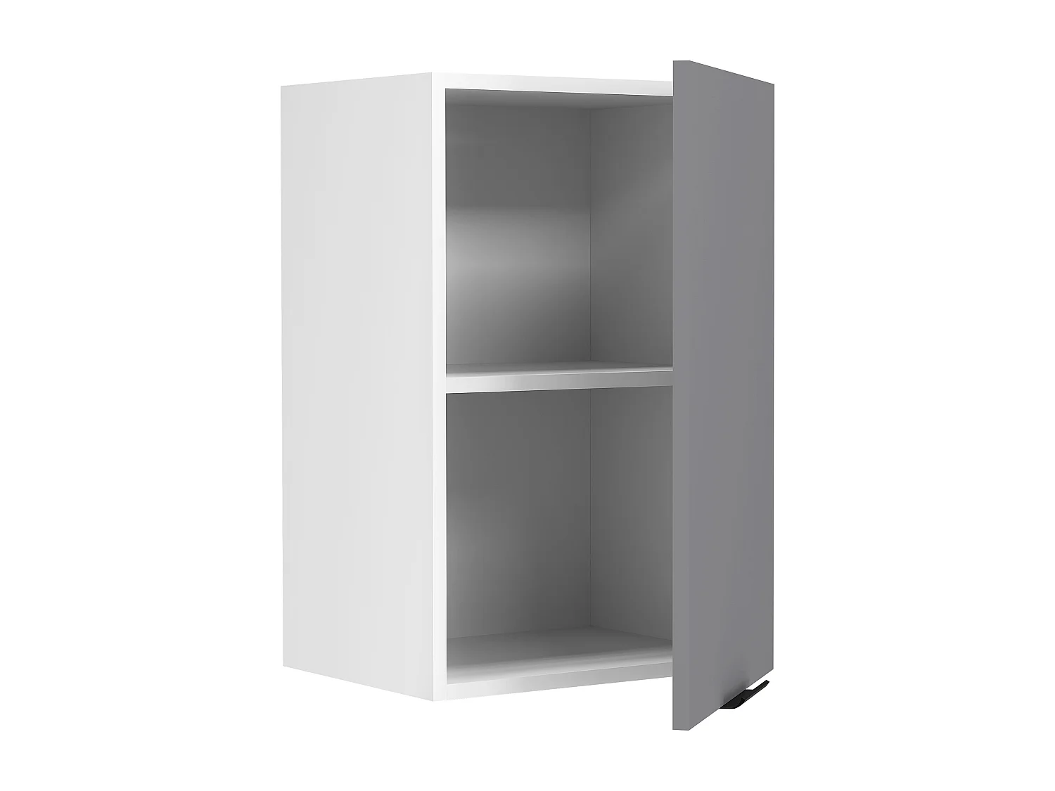 Kitchen furniture hanging cabinet Fasola White / Anthracite H. 60 x W. 40 x D. 31 cm