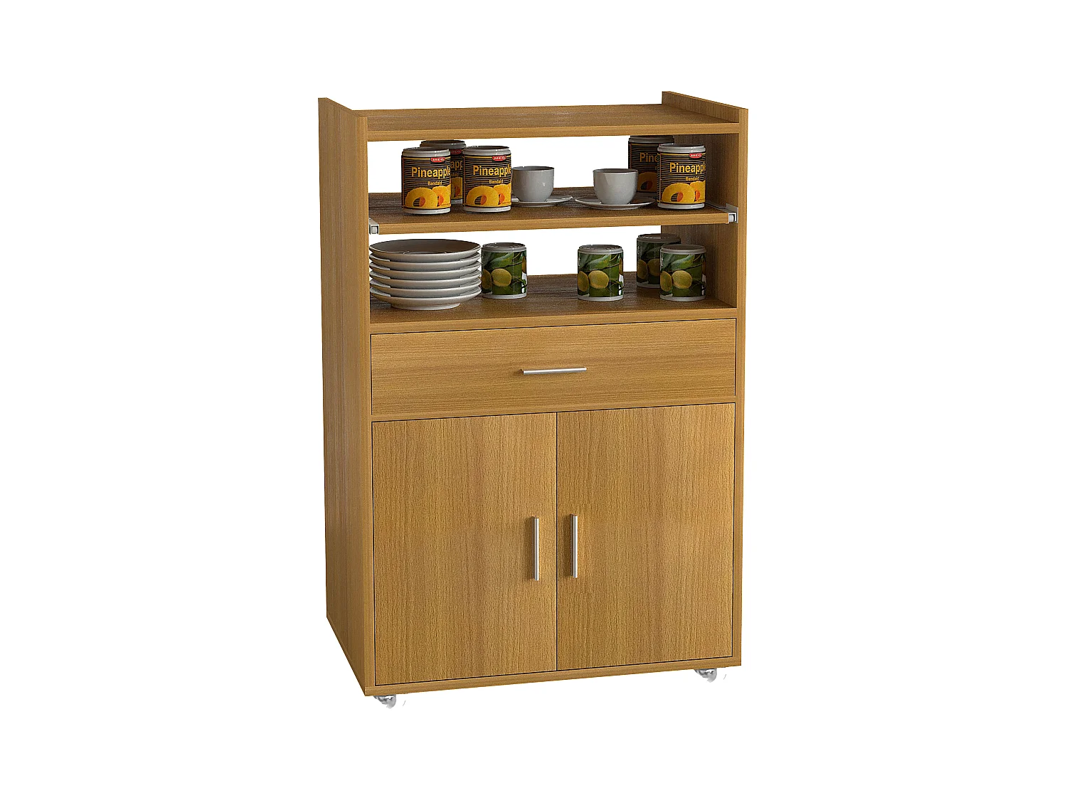 Kitchen furniture serving trolley Kiola Book H. 92 x W. 59 x D. 40 cm