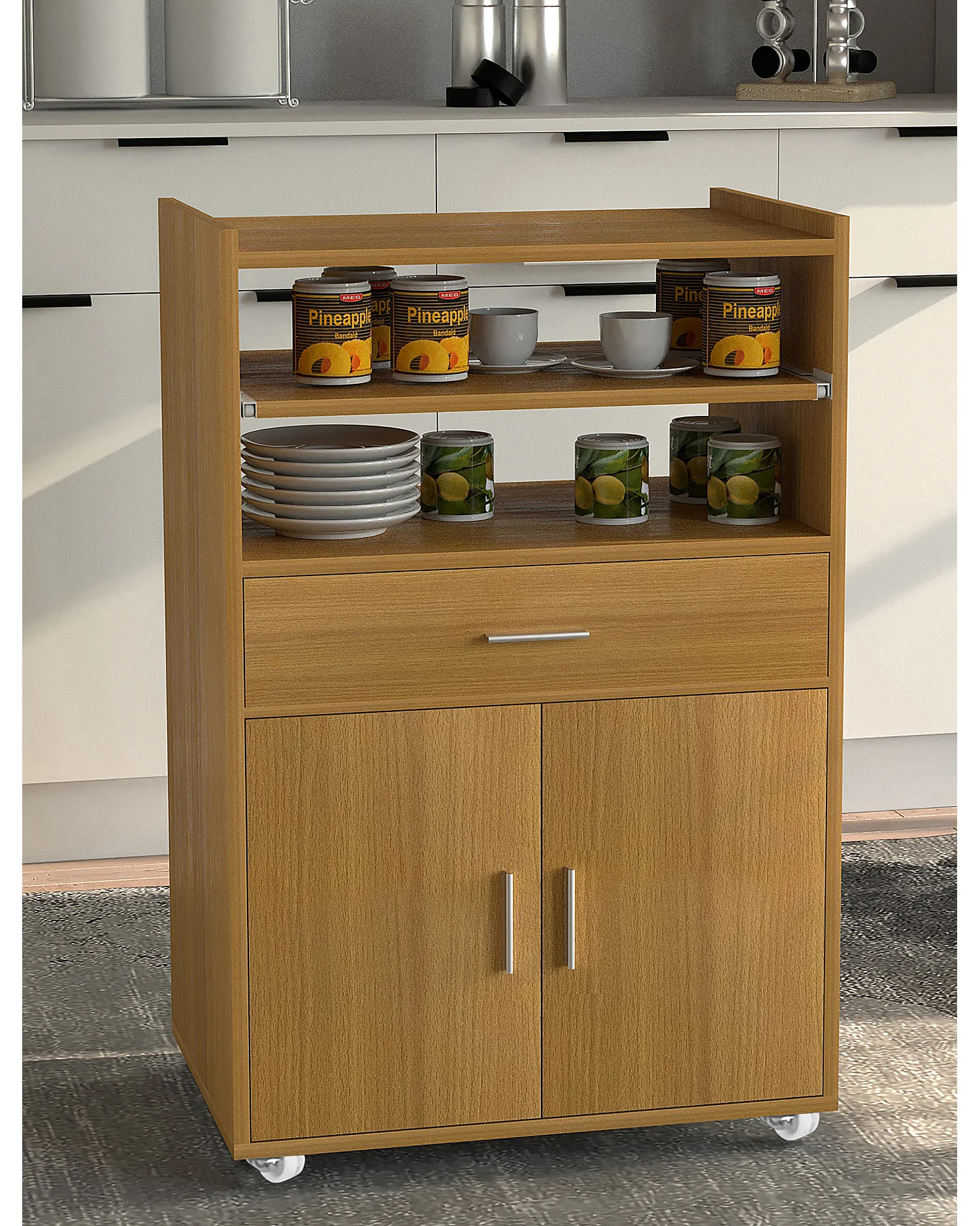 Carrello da cucina che serve rulli per carrelli Kiola