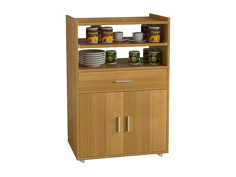 Kitchen furniture serving trolley Kiola Book H. 92 x W. 59 x D. 40 cm
