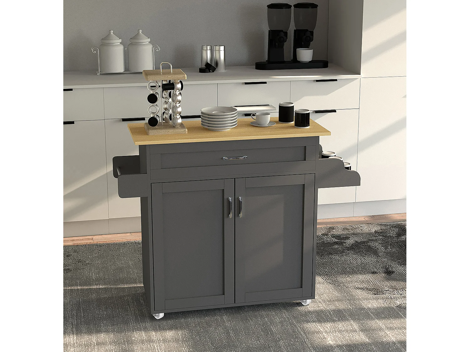 Küchenwagen Servierwagen Rollwagen Rollen Pastano