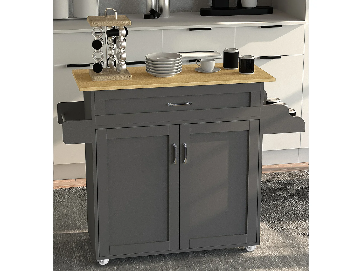 Küchenwagen Servierwagen Rollwagen Rollen Pastano