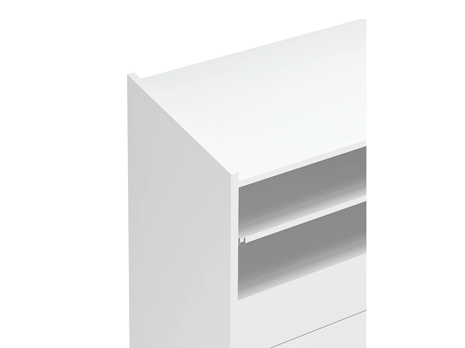 Kitchen furniture serving trolley Kiola White H. 92 x W. 59 x D. 40 cm