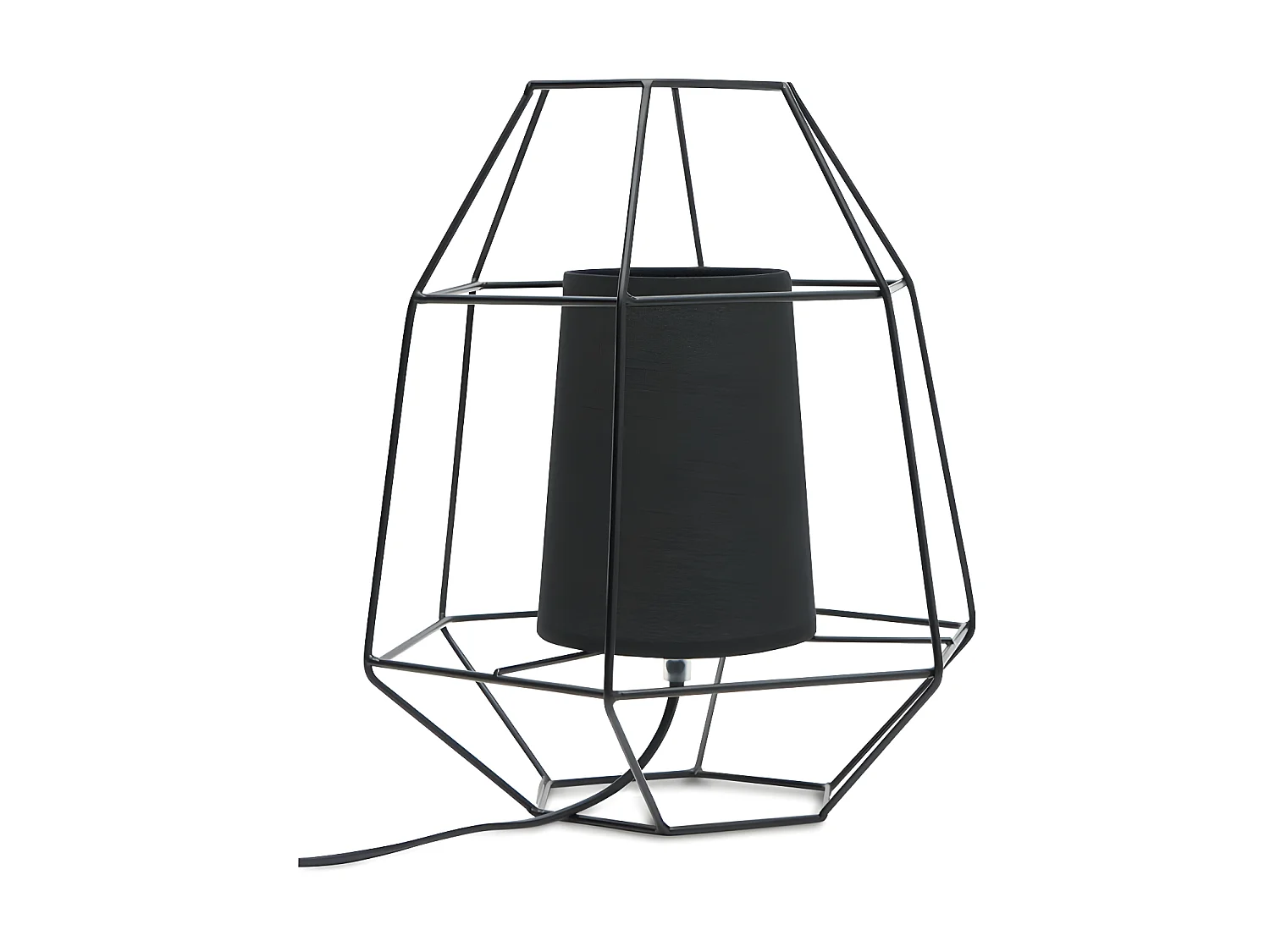 Loft-Stil Tischlampe 2-er Set - Schwarz - MERLI