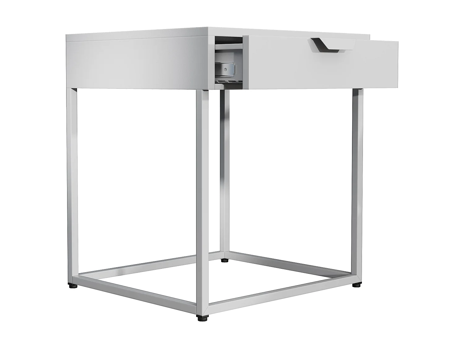 bedside table Flokas White H. 50 x W. 43 x D. 41 cm