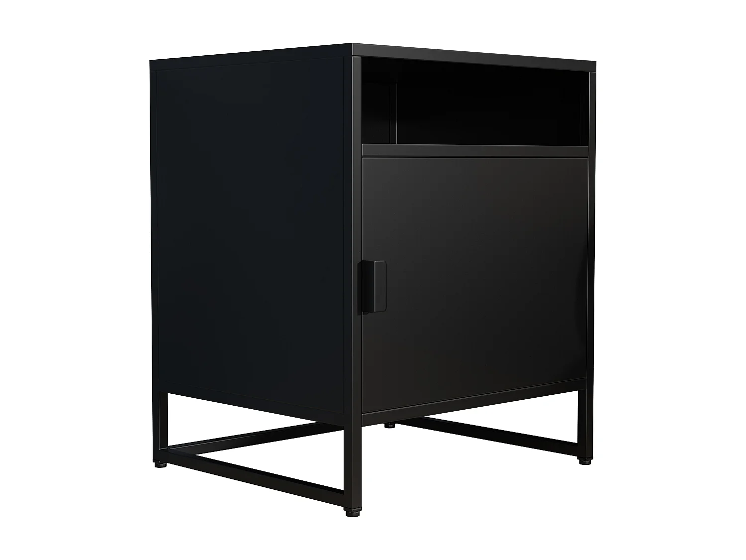 bedside table Flokas Black H. 55 x W. 45 x D. 40 cm