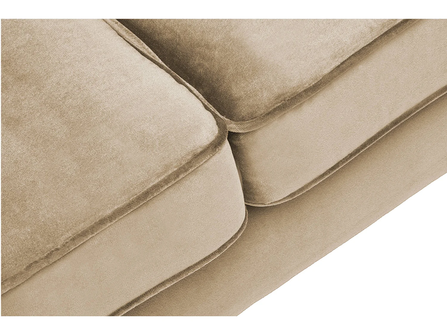 Canapé - 2 places au design intemporel - revêtement velours - beige foncé - TERSO