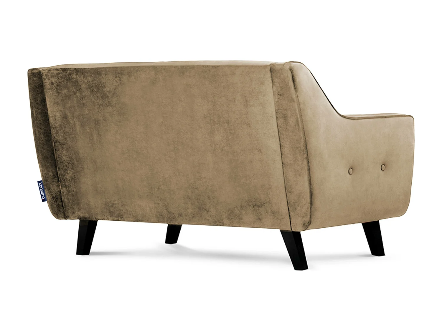 Canapé - 2 places au design intemporel - revêtement velours - beige foncé - TERSO