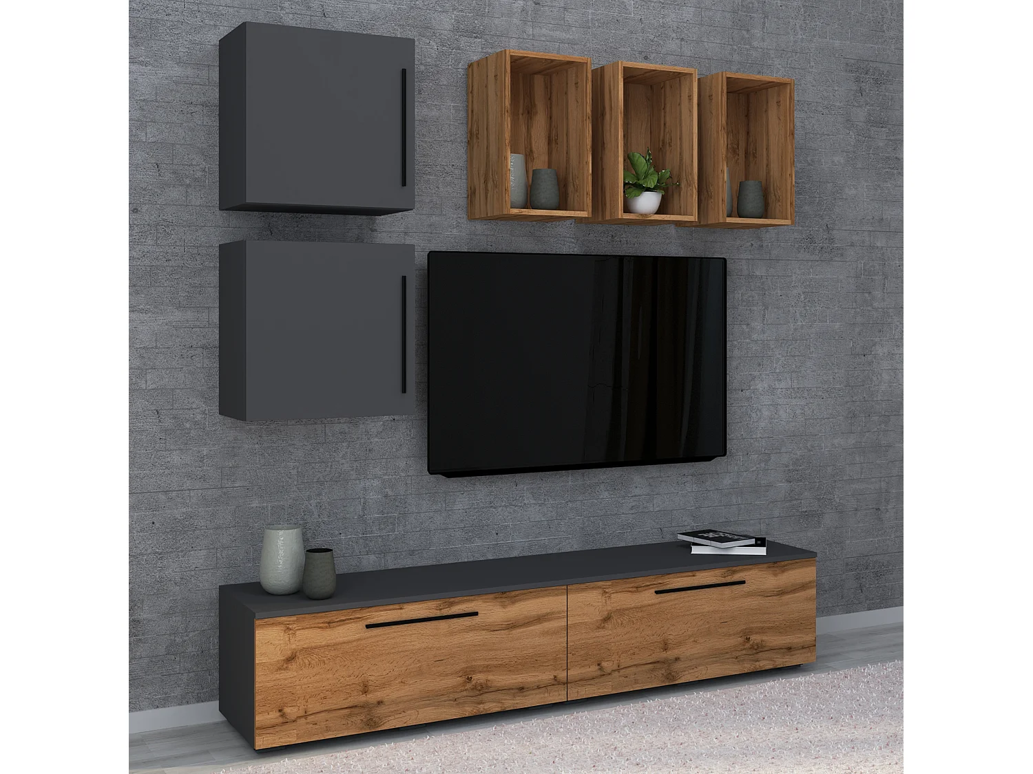 Drewno Wall Rack Wall Board Shelf Arila S