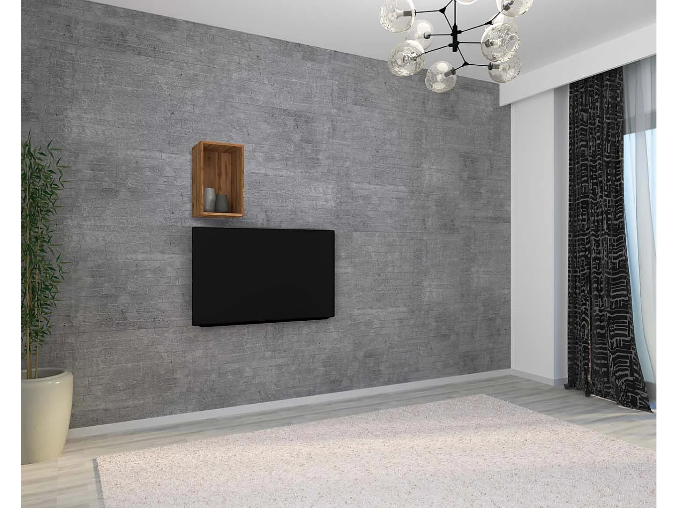 Houten wandrek wandplank Arila S