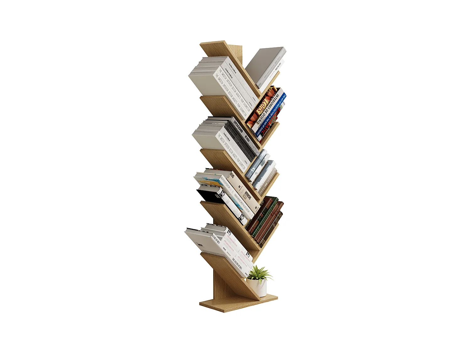 Stand Rack Nulis Honey oak H. 140 x W. 40 x D. 20 cm