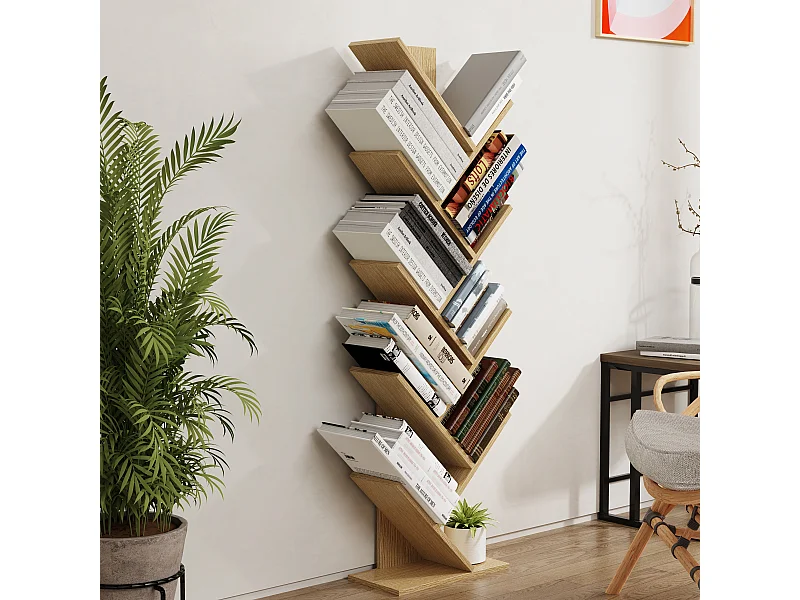 Stand Rack Nulis Honey oak H. 140 x W. 40 x D. 20 cm