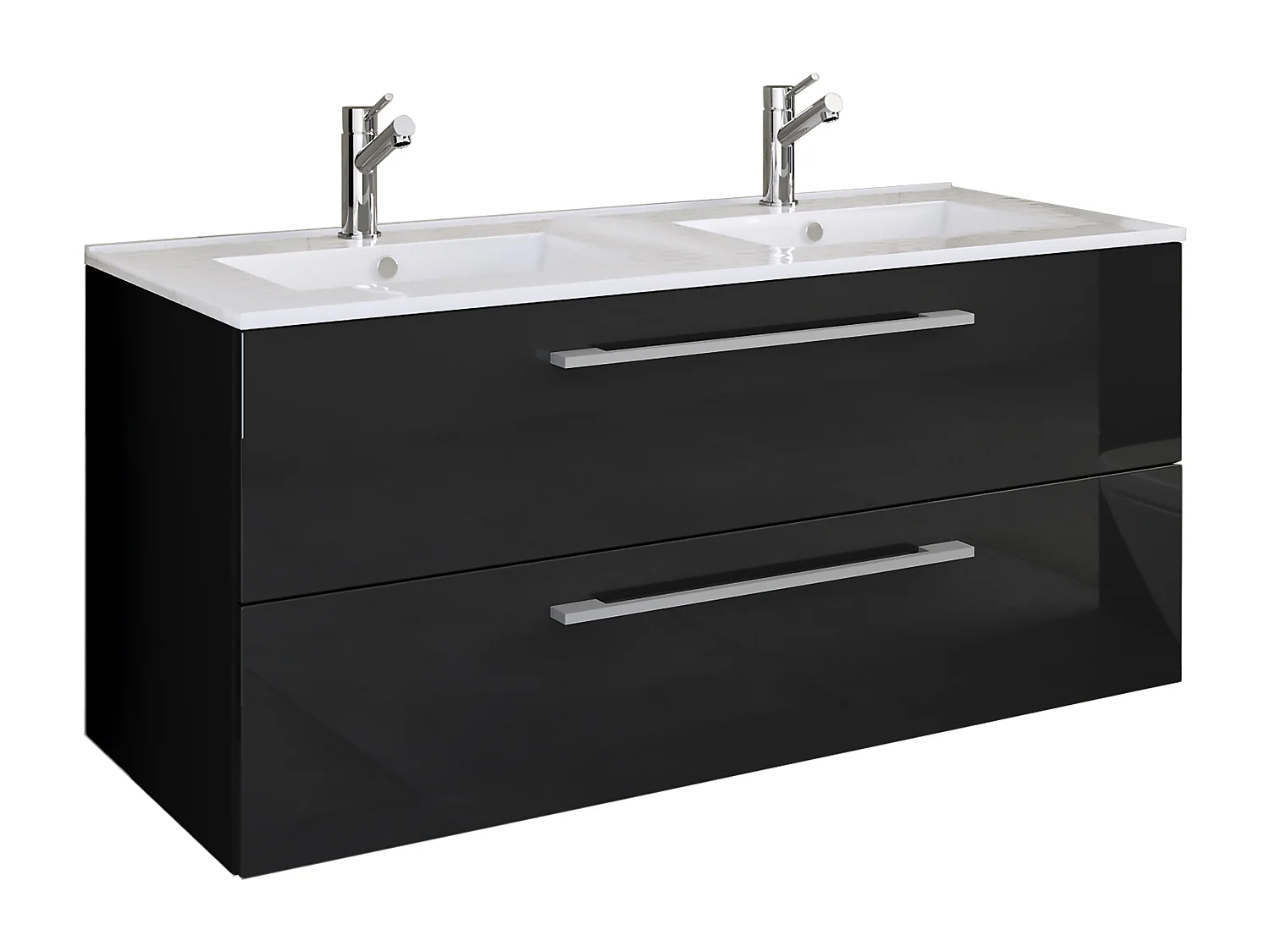Bathroom furniture washbasin Budasi Black H. 51 x W. 112 x D. 46 cm