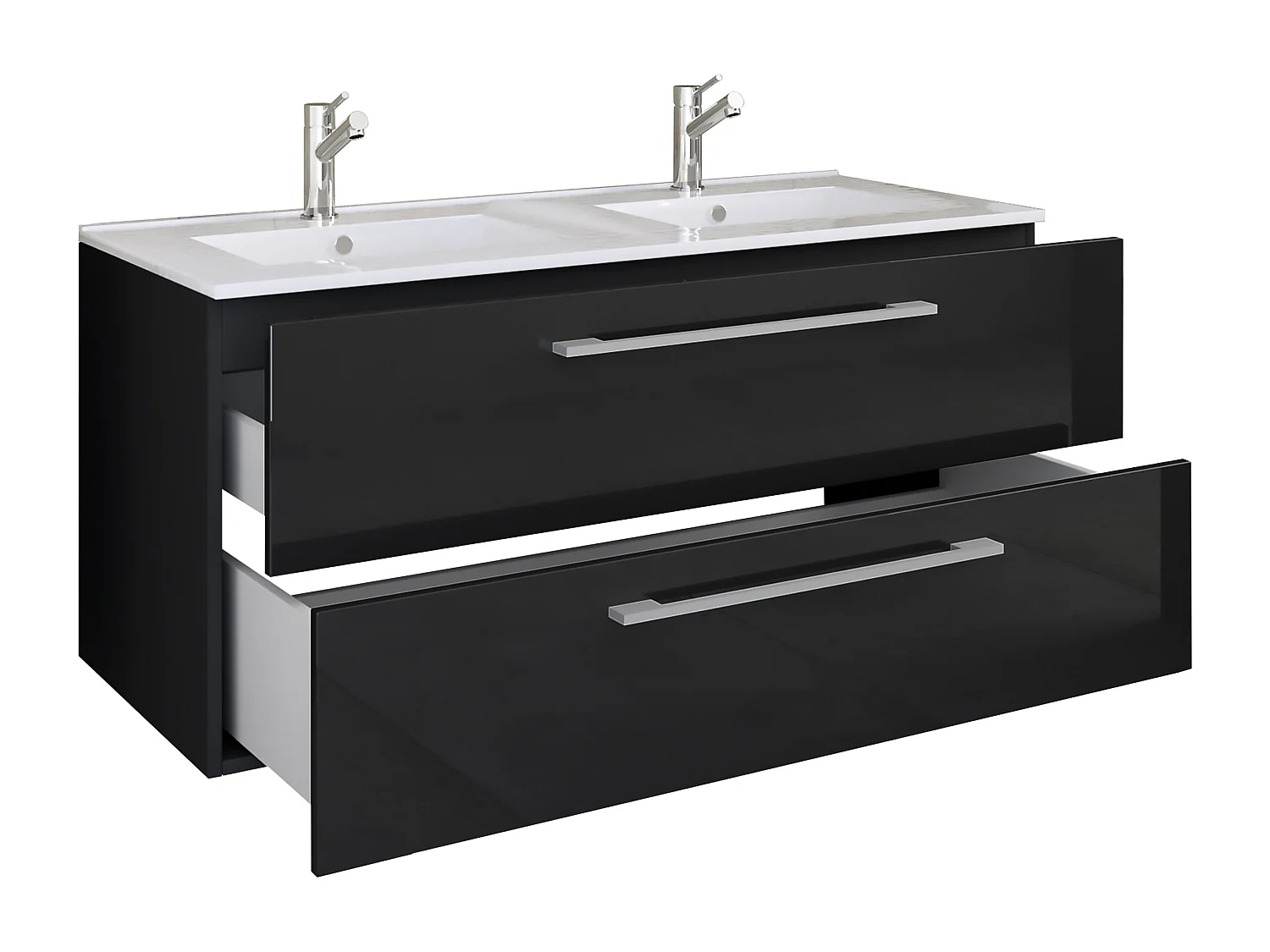 Bathroom furniture washbasin Budasi Black H. 51 x W. 112 x D. 46 cm