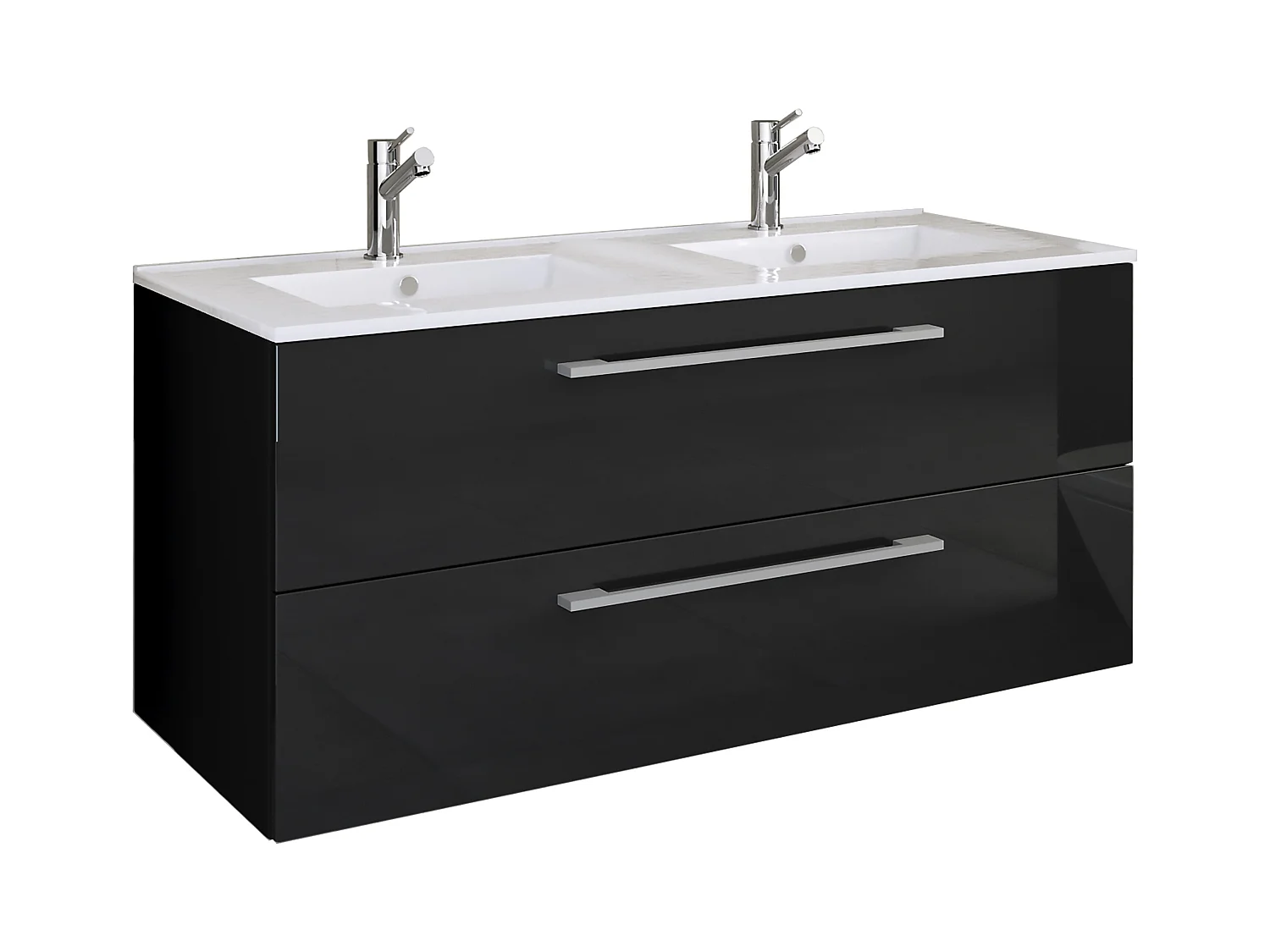 Bathroom furniture washbasin Budasi Black H. 51 x W. 112 x D. 46 cm