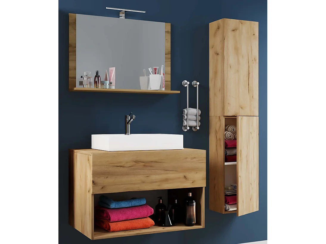 Bathroom furniture washbasin Lendas Honey oak 0