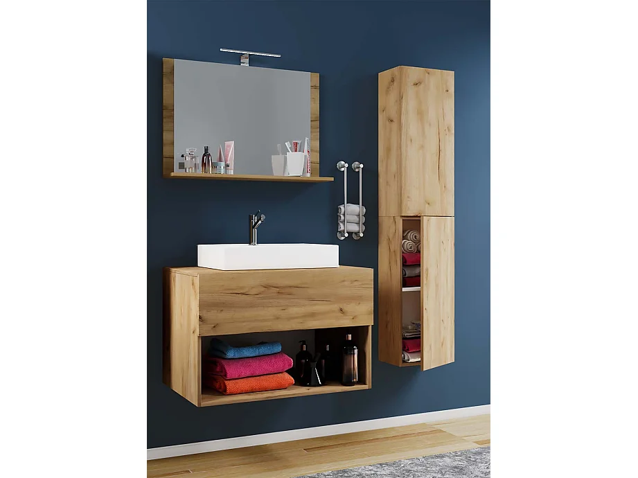 Bathroom furniture washbasin Lendas Honey oak 0