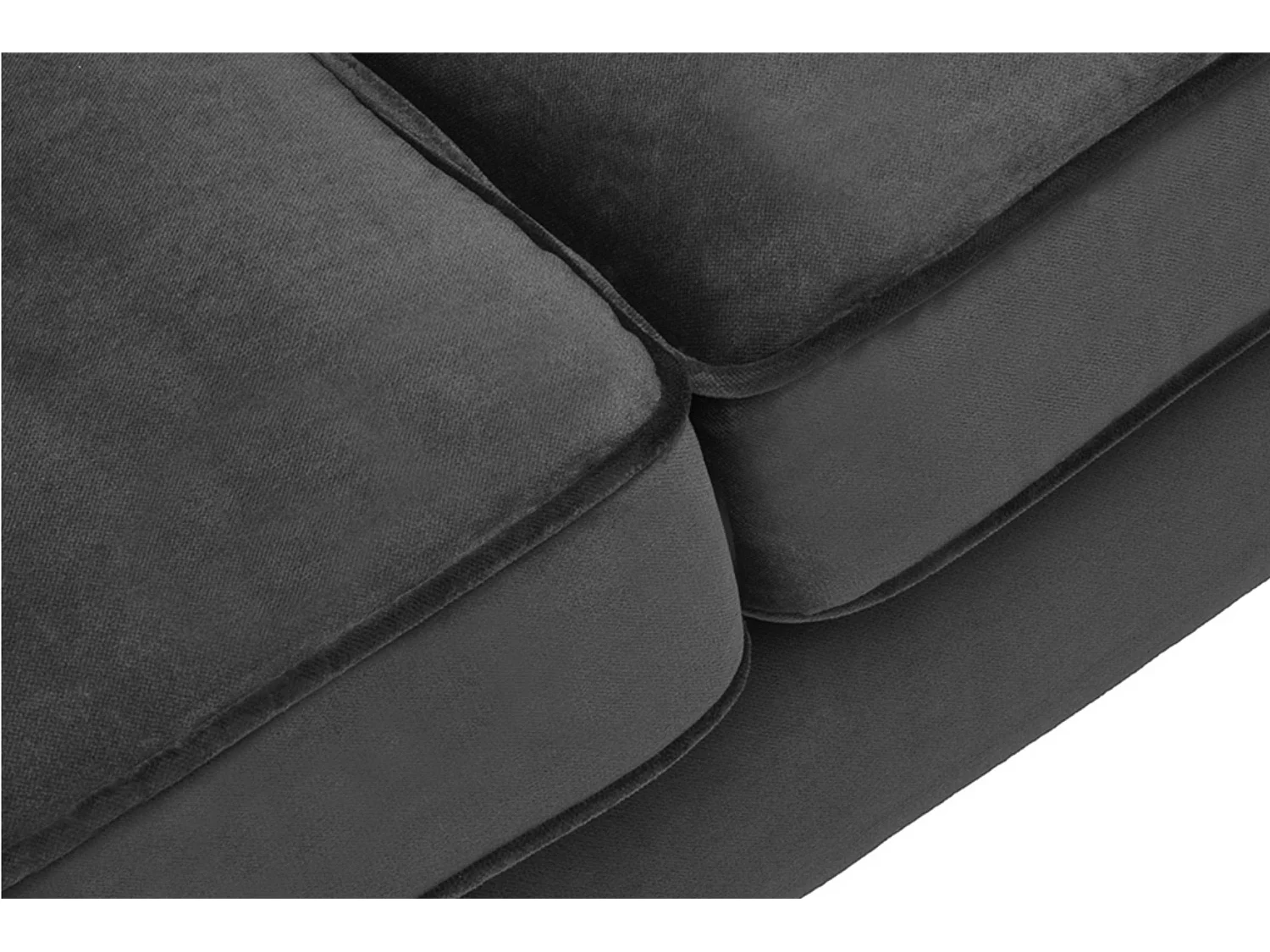 Canapé - 2 places au design intemporel - revêtement velours - gris - TERSO