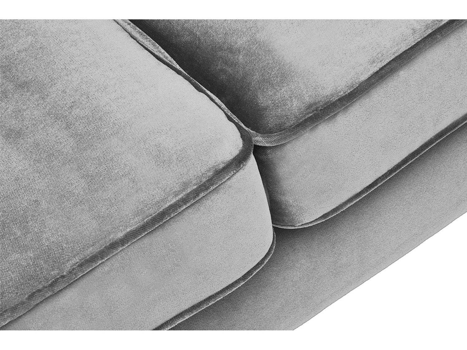 Canapé - 2 places au design intemporel - revêtement velours - gris clair - TERSO