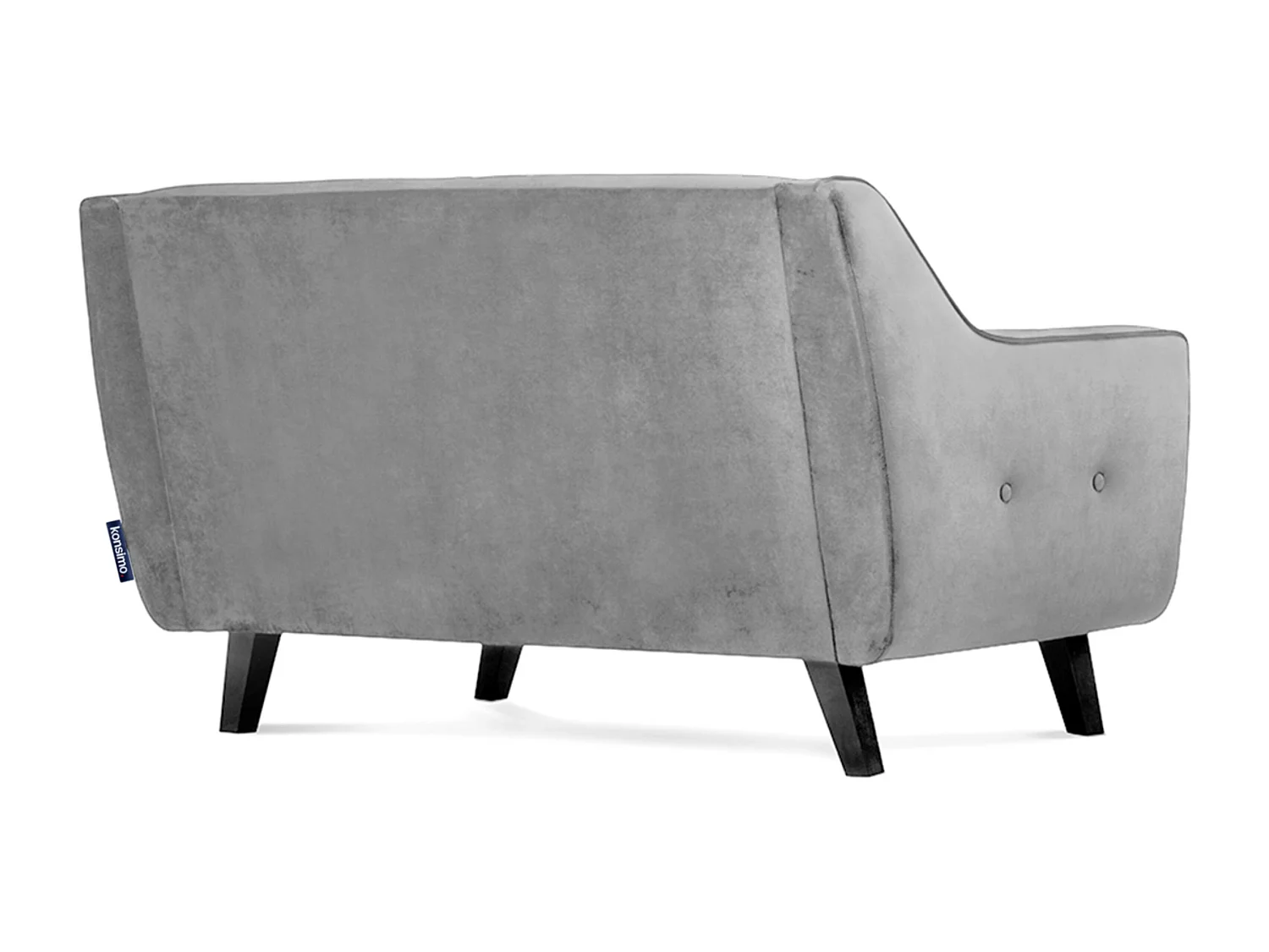 Canapé - 2 places au design intemporel - revêtement velours - gris clair - TERSO