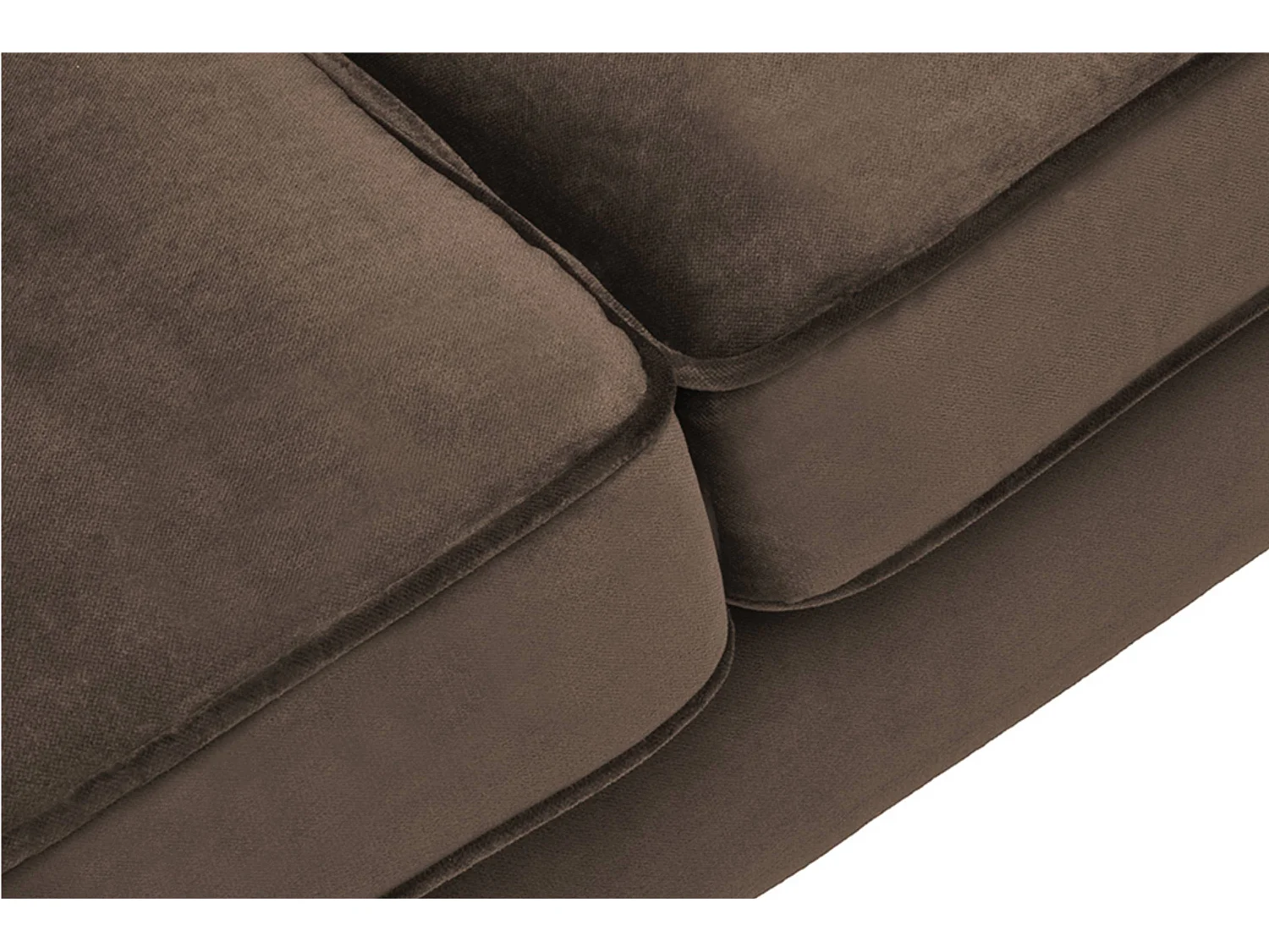 Canapé - 2 places au design intemporel - revêtement velours - marron - TERSO