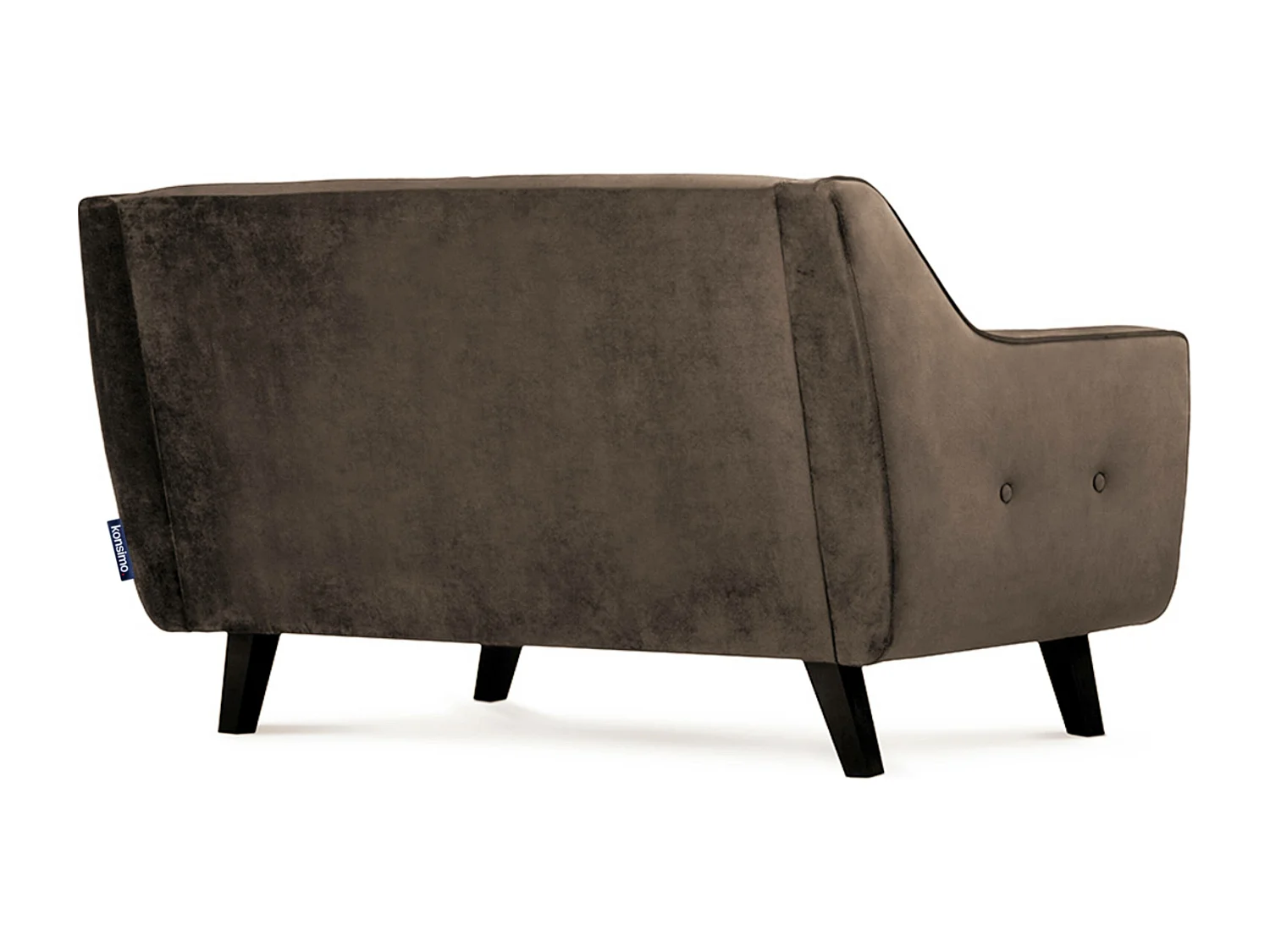 Canapé - 2 places au design intemporel - revêtement velours - marron - TERSO