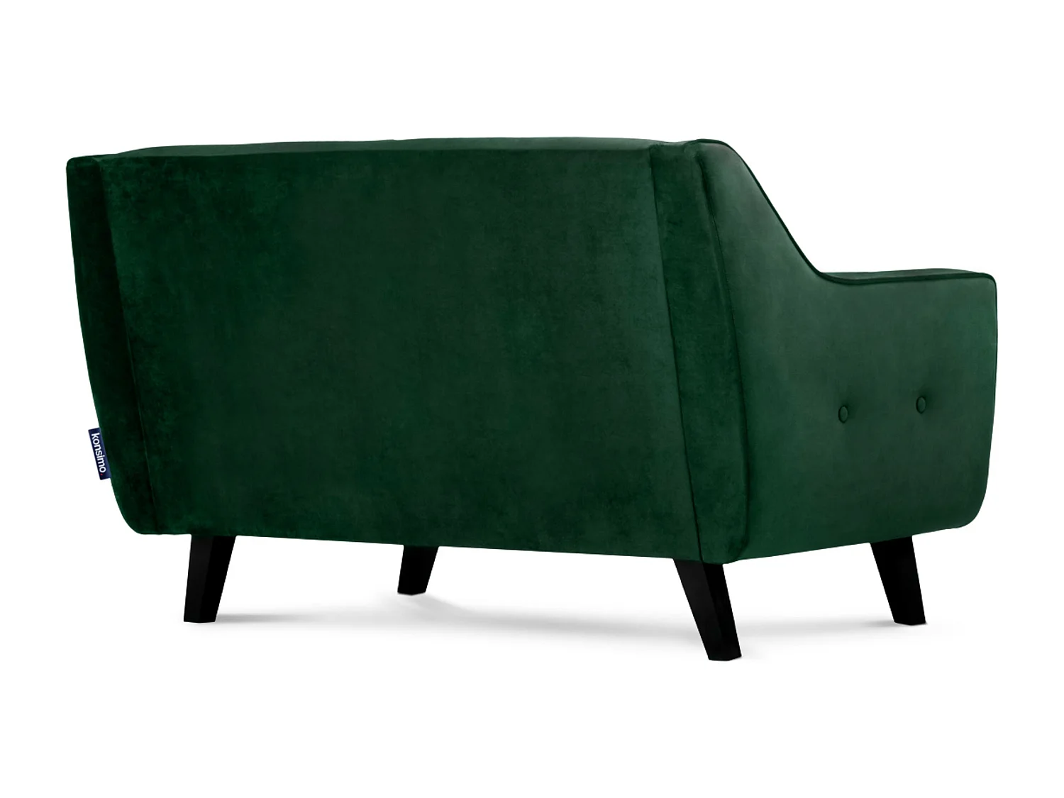 Canapé - 2 places au design intemporel - revêtement velours - vert foncé - TERSO