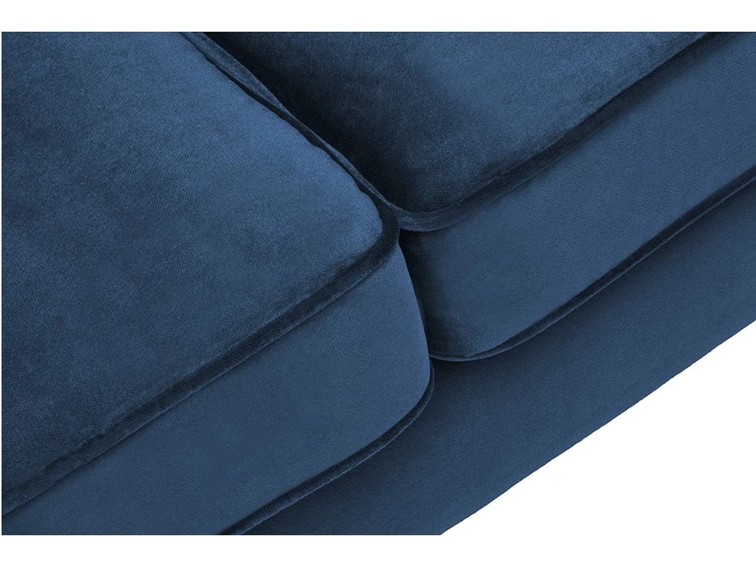 Canapé - 2 places au design intemporel - revêtement velours - bleu - TERSO