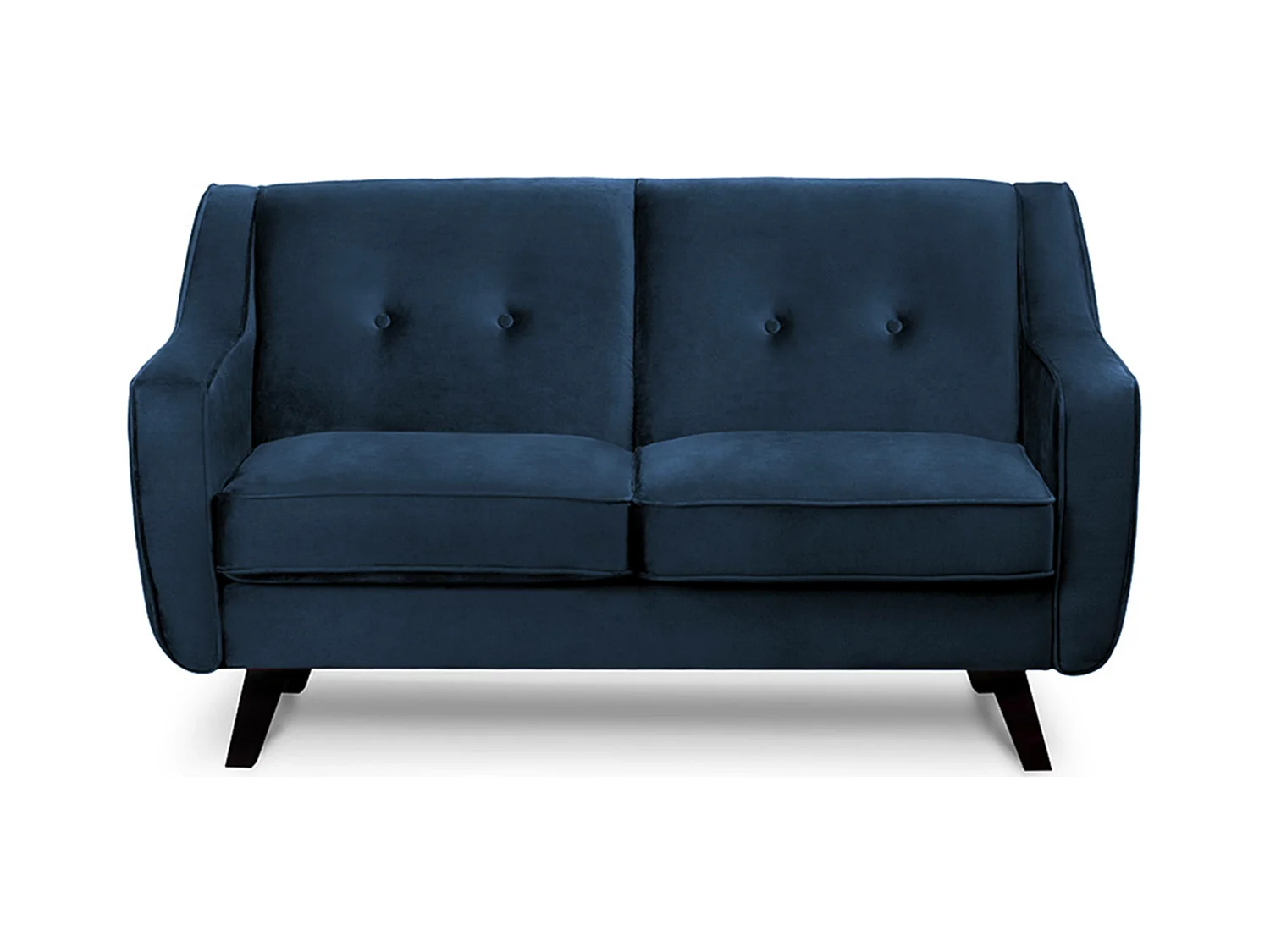 Canapé - 2 places au design intemporel - revêtement velours - bleu - TERSO