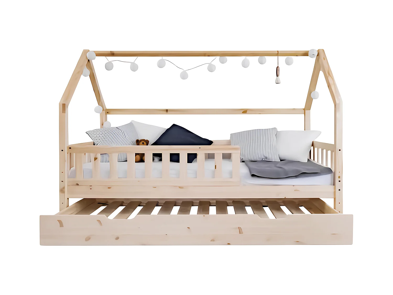 Lit d'enfant Cottage avec lit gigogne 90x200 cm