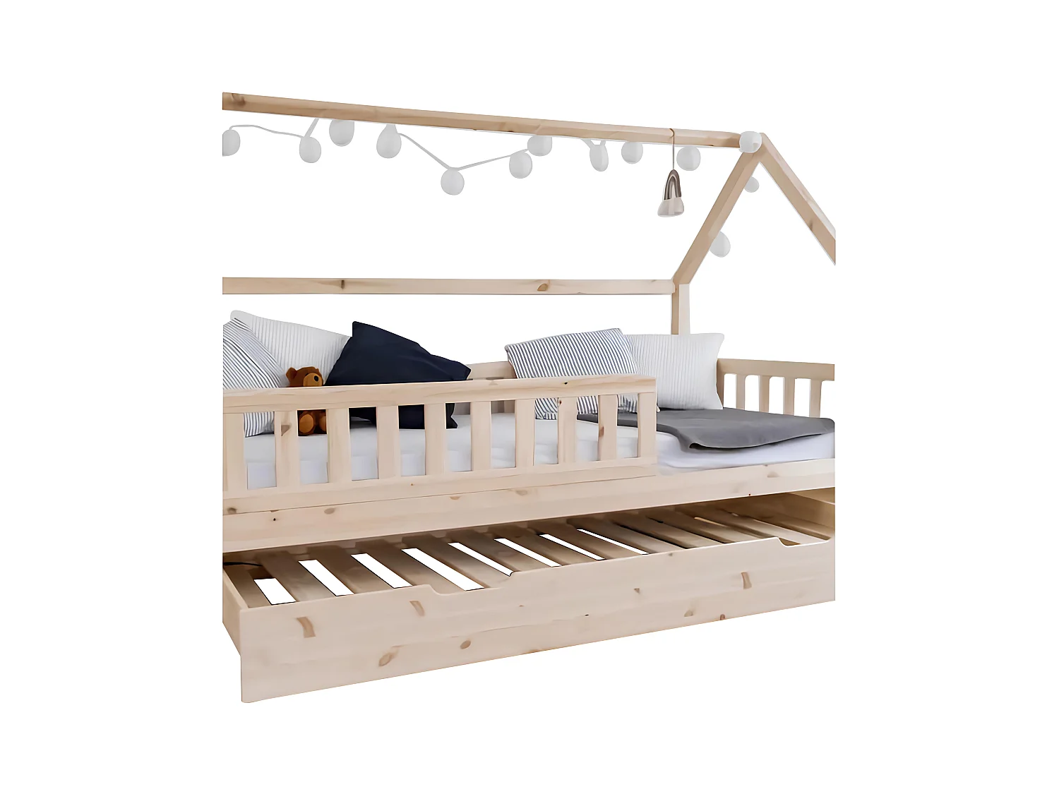 Cottage kinderbed met slaapbank