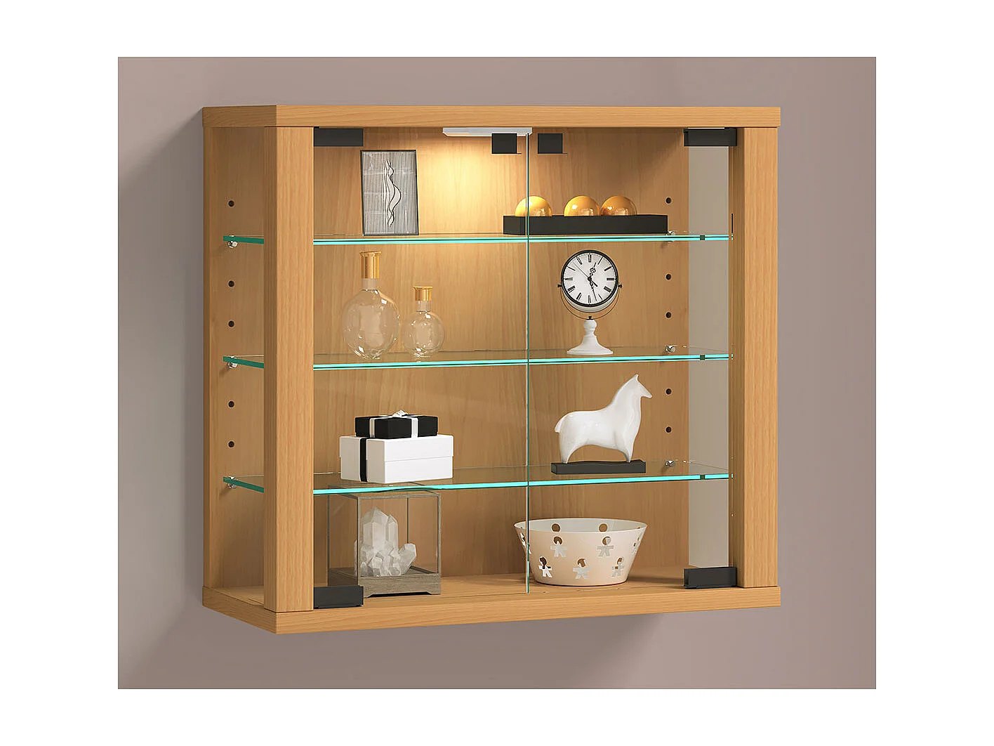 Wall display cabinet Vitrosa Book H. 40 x W. 43 x D. 18 cm