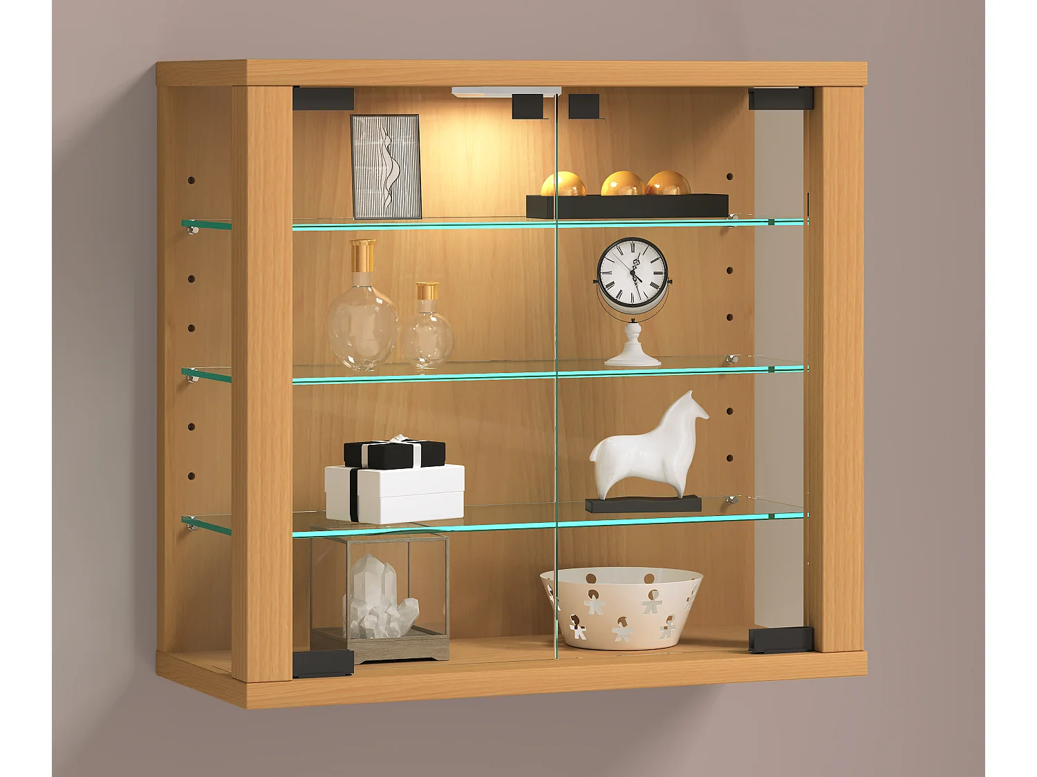 Wall display cabinet Vitrosa Book H. 40 x W. 43 x D. 18 cm