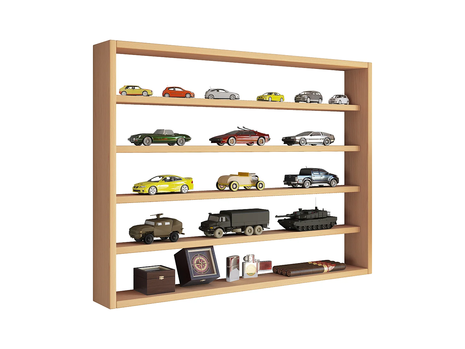 Holz Wandregal Wandvitrine Regal Deko Osado L