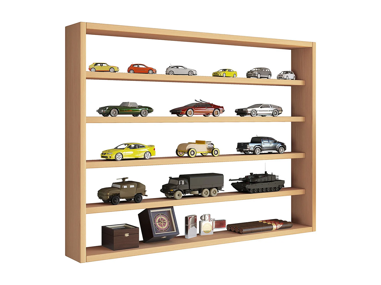 Holz Wandregal Wandvitrine Regal Deko Osado L