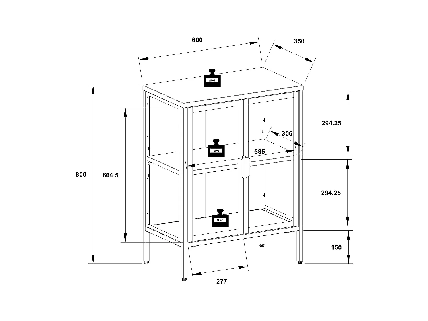 Stahl Glas Standvitrine Vitrine Schaukasten FlokaS