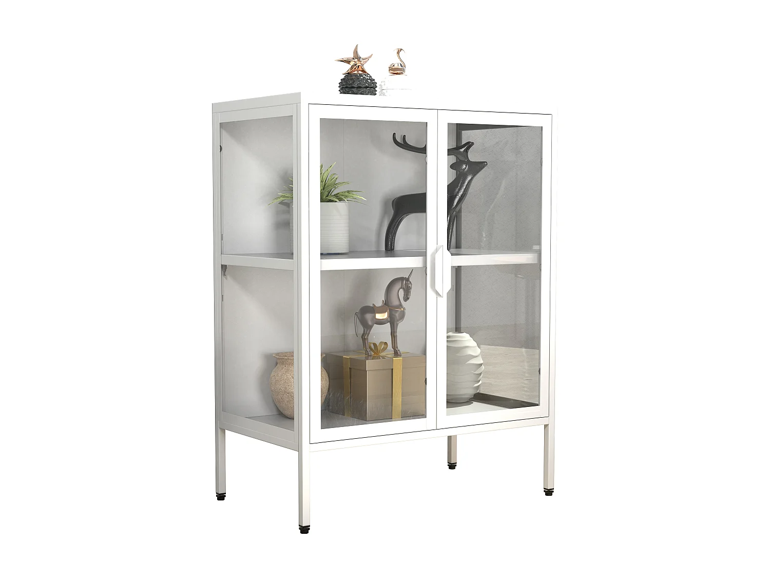 Acier Vitrine verre Vitrine Floka S