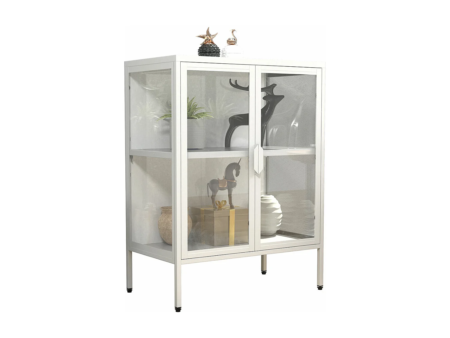 Acier Vitrine verre Vitrine Floka S