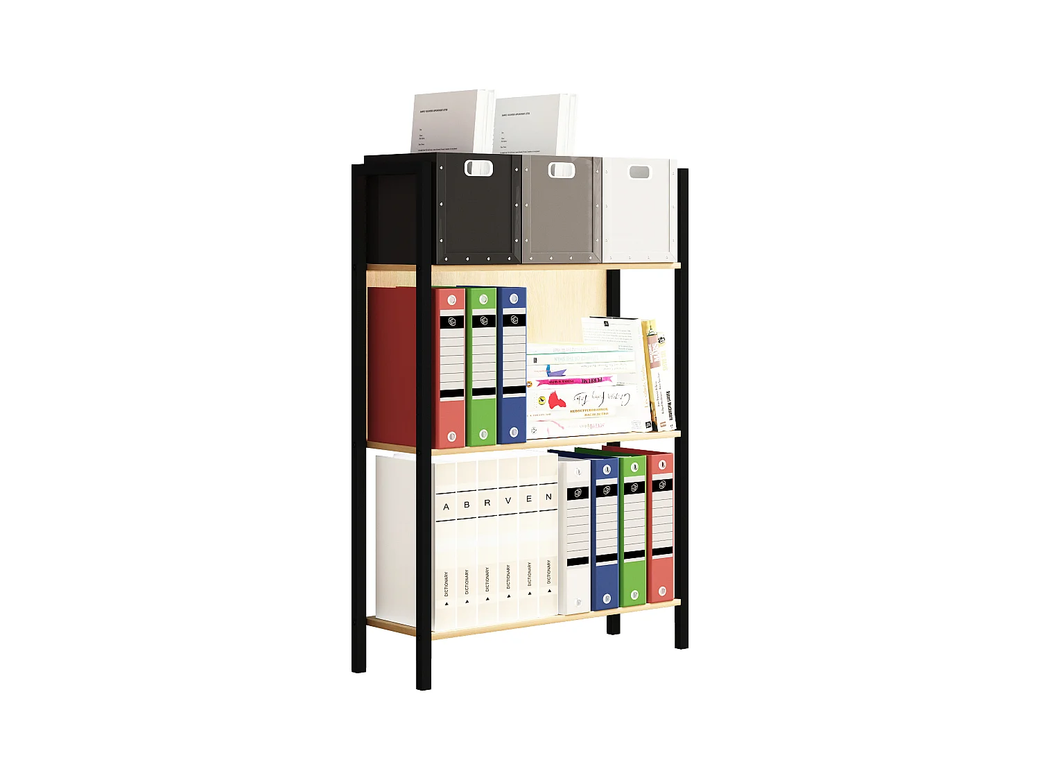 Office Shelf & Bookcase Flakos Honey oak H. 100 x W. 56 x D. 24 cm