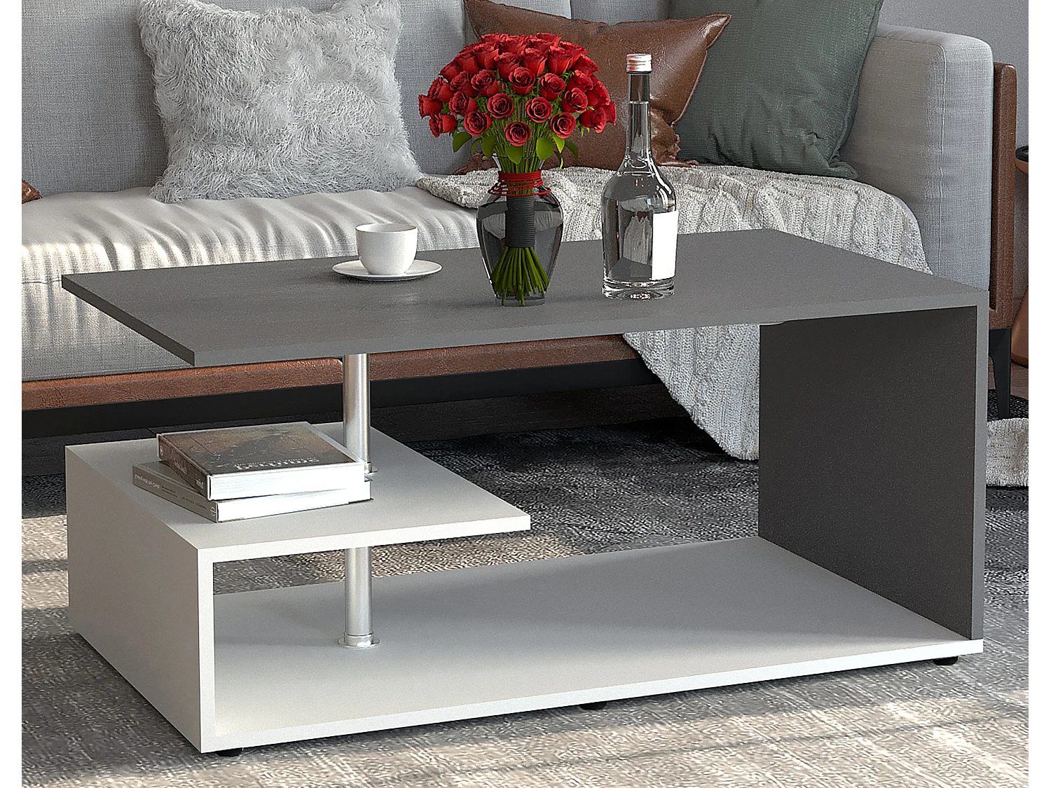 Holz Sofatisch Couchtisch Wohnzimmertisch Maliso M