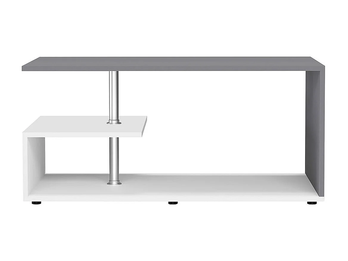 Side table & coffee table Maliso White / Anthracite H. 42 x W. 91 x D. 53 cm